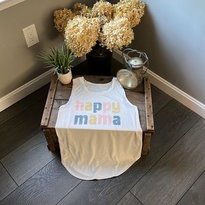 Woman’s Isabel Maternity tank “Happy Mama”